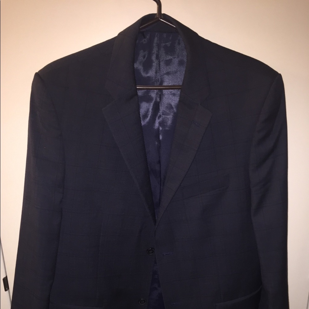 Jones New York Blue Plaid Suit